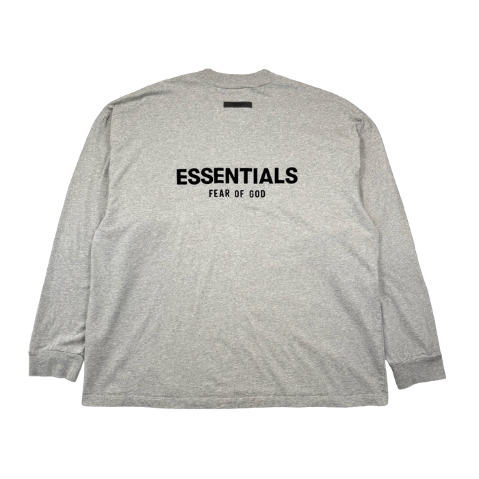 Fear Of God Essentials L/S Tee Dark Oatmeal (USED) | Vitnage Clothing Store Canada