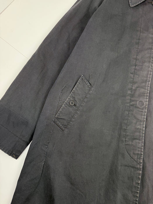 Vintage Burberry Check Lining Hooded Coat Black | Vitnage Clothing Store Canada