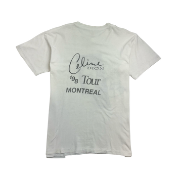 (L) Vintage '98 Celine Dion Montreal Show Tee White