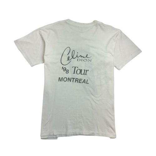 (L) Vintage '98 Celine Dion Montreal Show Tee White | Vintage Clothing Store Canada