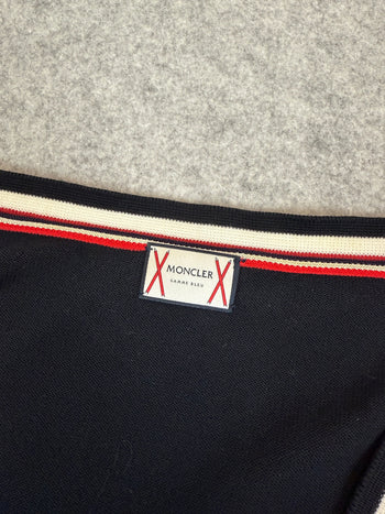 Moncler Gamme Bleu Striped Cardigan Dark Blue (USED)