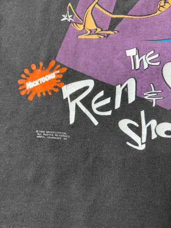 1992 Vintage Nickelodeon The Ren & Stimpy Show Tee Black