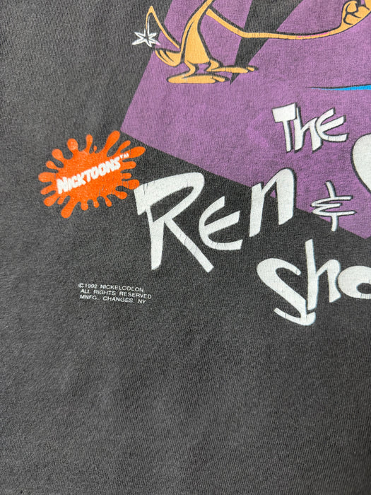 1992 Vintage Nickelodeon The Ren & Stimpy Show Tee Black | Vitnage Clothing Store Canada