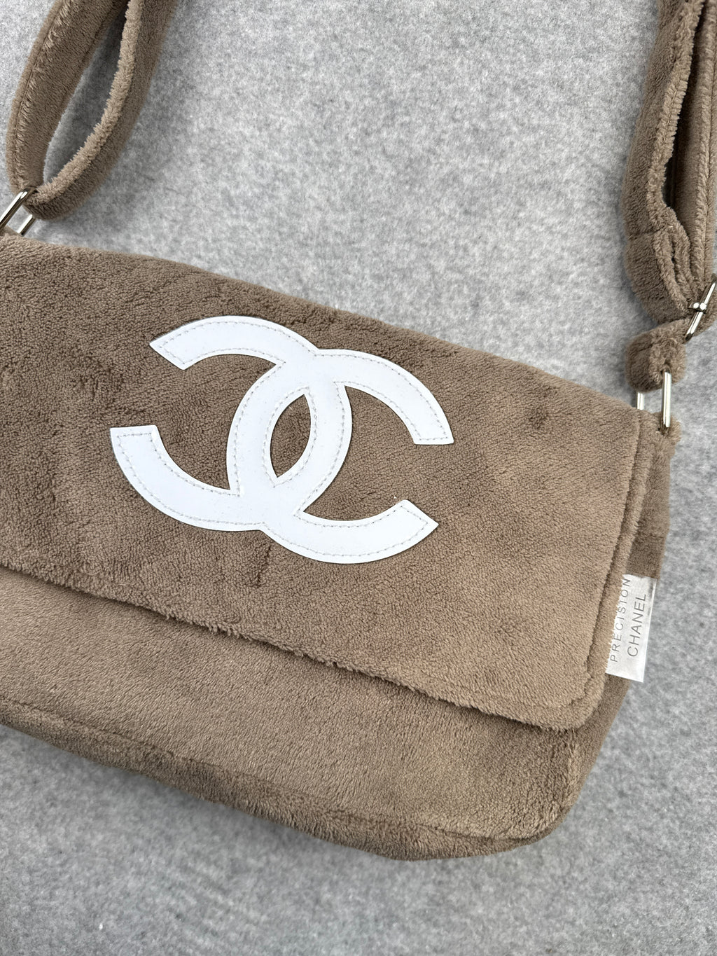 Chanel Précision VIP Fleece Shoulder Bag Taupe