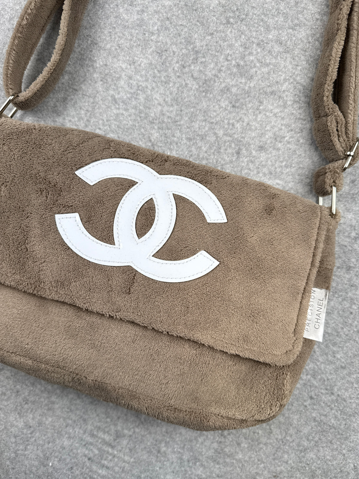 Chanel Précision VIP Fleece Shoulder Bag Taupe