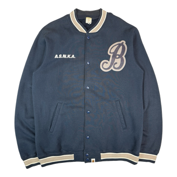 BAPE ASNKA Varsity Jacket Navy Blue (USED)