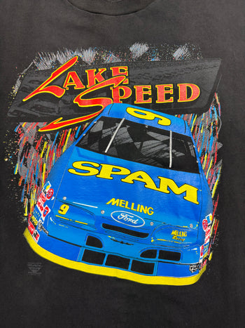 Vintage 90s Spam Nascar Racing Tee Black