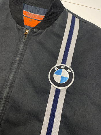 (L) Vintage BMW Bomber Jacket Black