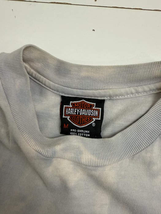 Vintage 1990's Harley Davidson Latrobe Tee Tie Dye Orange | Vitnage Clothing Store Canada