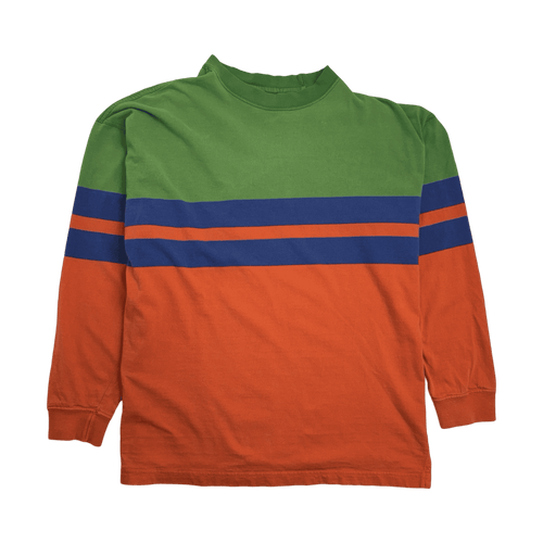 (L) Vintage Gap Striped  L/S Tee Multi | Vintage Clothing Store Canada