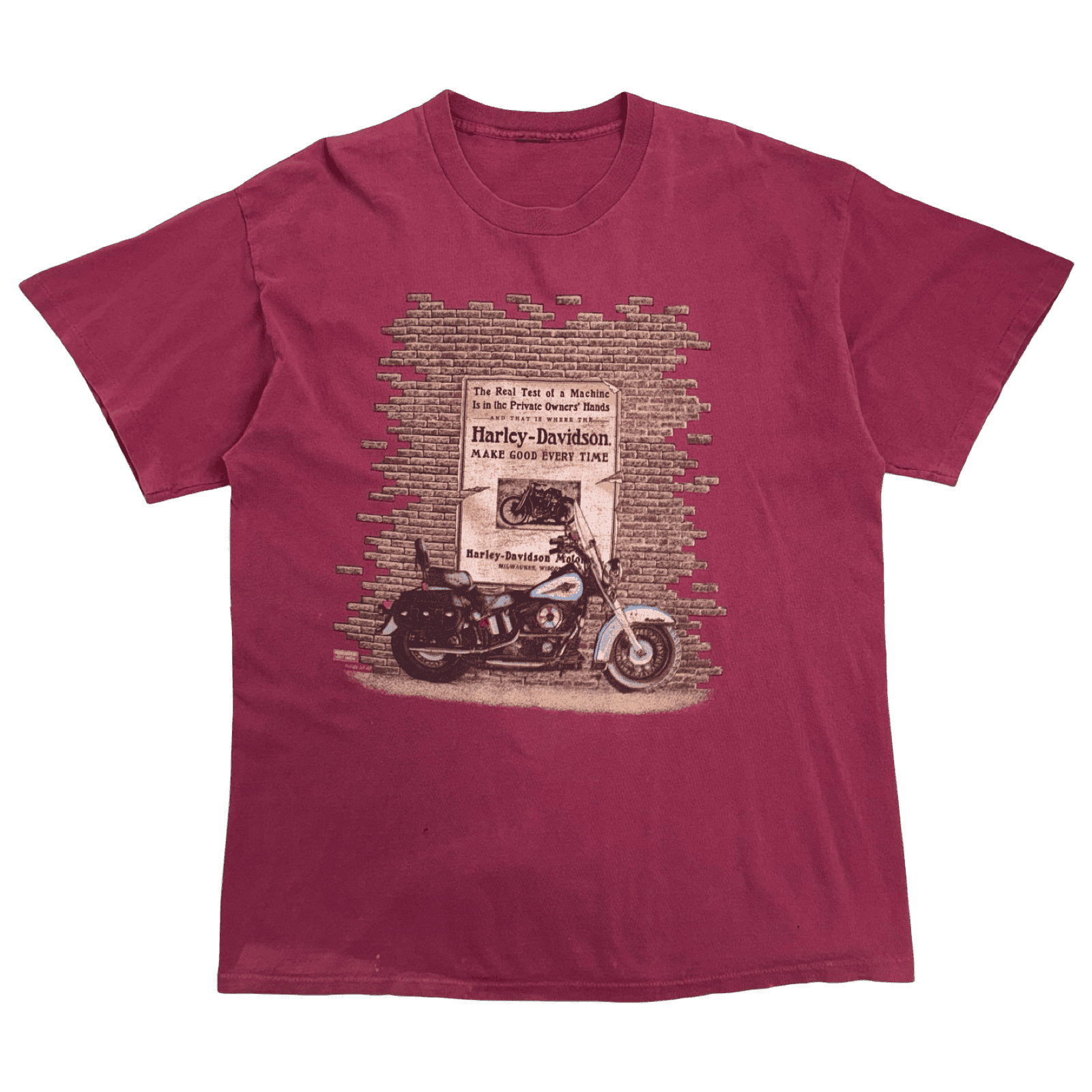 Vintage 1996 Harley Davidson Tee Red