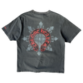 Vintage Faded Chrome Hearts Snowflake Horse shoe T-shirt Cropped