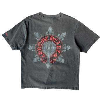 Vintage Faded Chrome Hearts Snowflake Horse shoe T-shirt Cropped