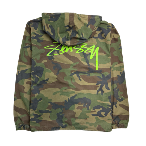 Stussy Ripstop Pullover Hoodie Camo (USED) | Vintage Clothing Store Canada