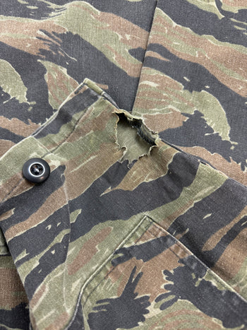 (L) Vintage Military Multi Pocket Light Jacket Camo