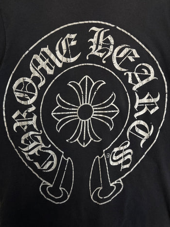 Chrome Hearts Cracked Horseshoe Cross Pocket Tee Black/Grey