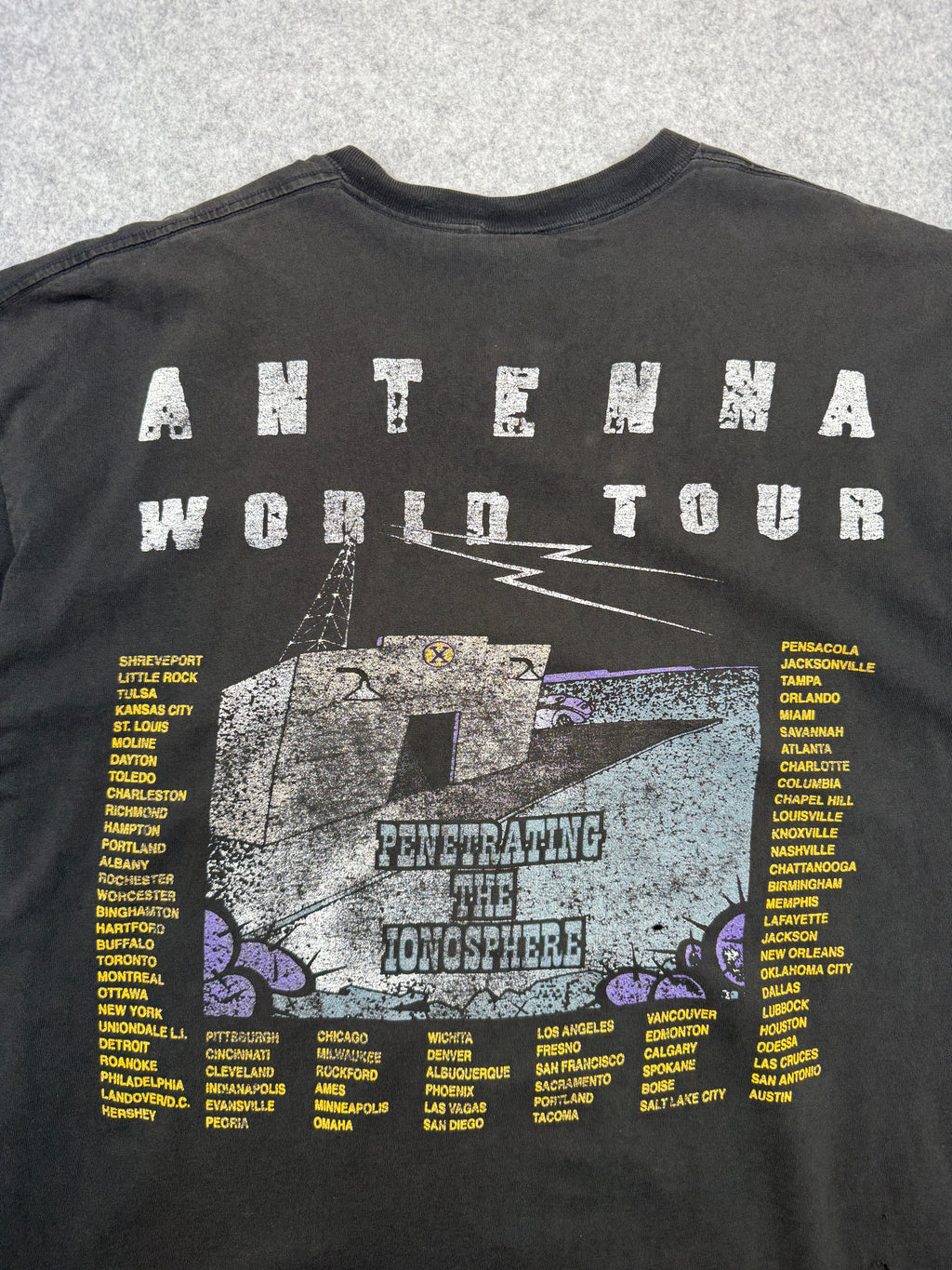 Vintage 1990's ZZ Top Antenna World Tour Tee Black