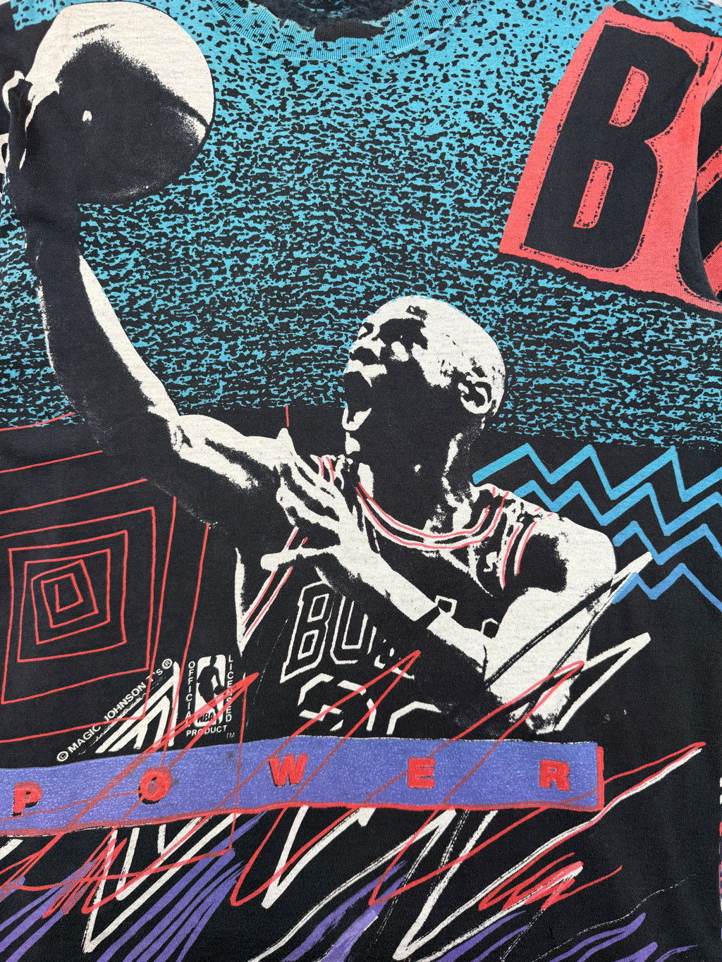 Vintage Michael Jordan Power AOP Tee Black