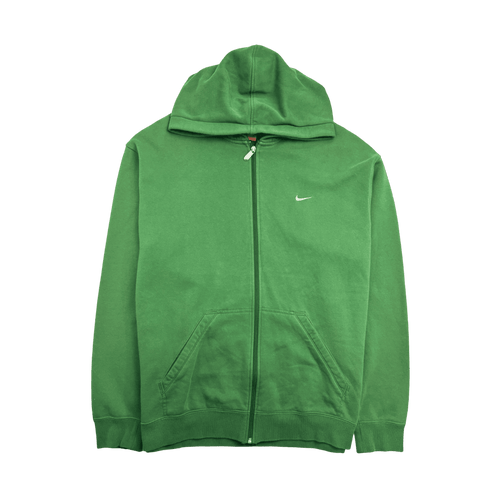 (XL) Nike Zip-Up Hoodie Green | Vintage Clothing Store Canada