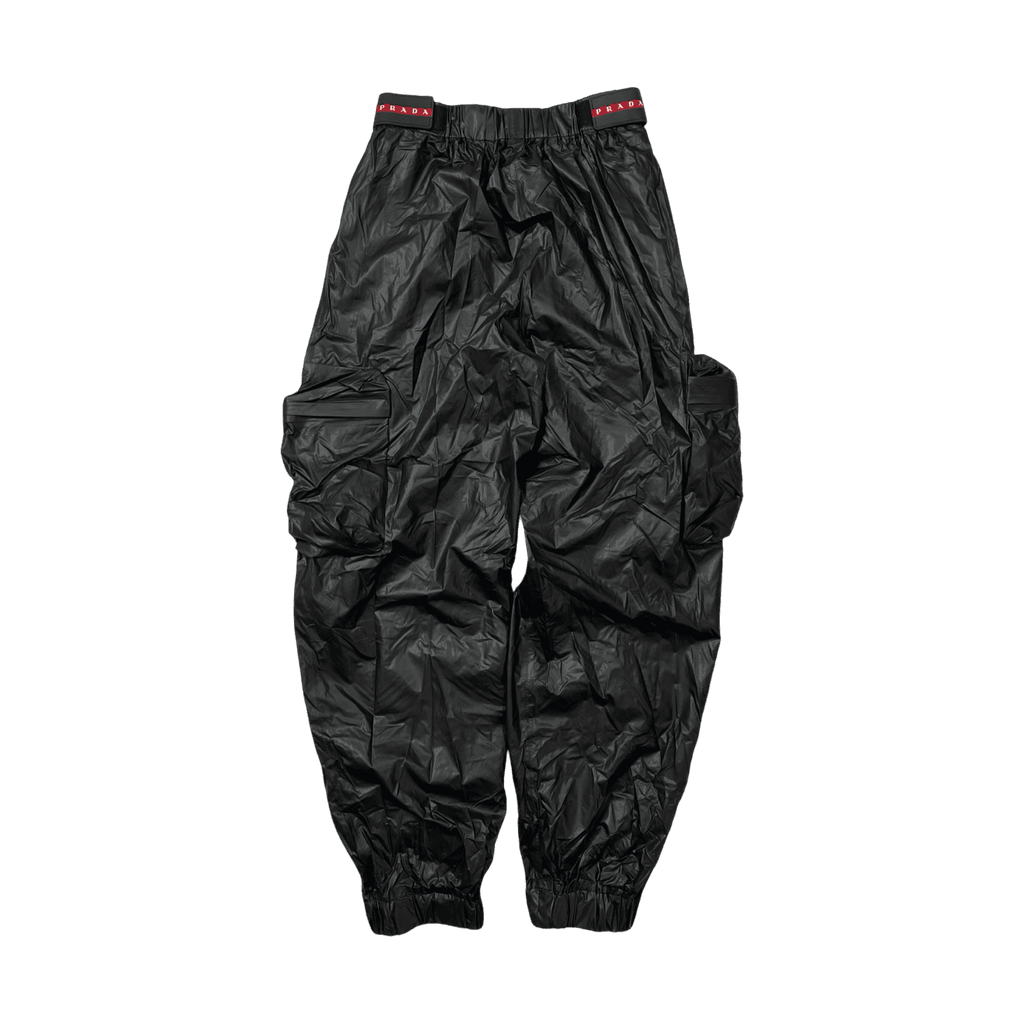 2019 Prada Light Re-Nylon Cargo Pants Black (USED)