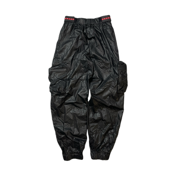 2019 Prada Light Re-Nylon Cargo Pants Black (USED)