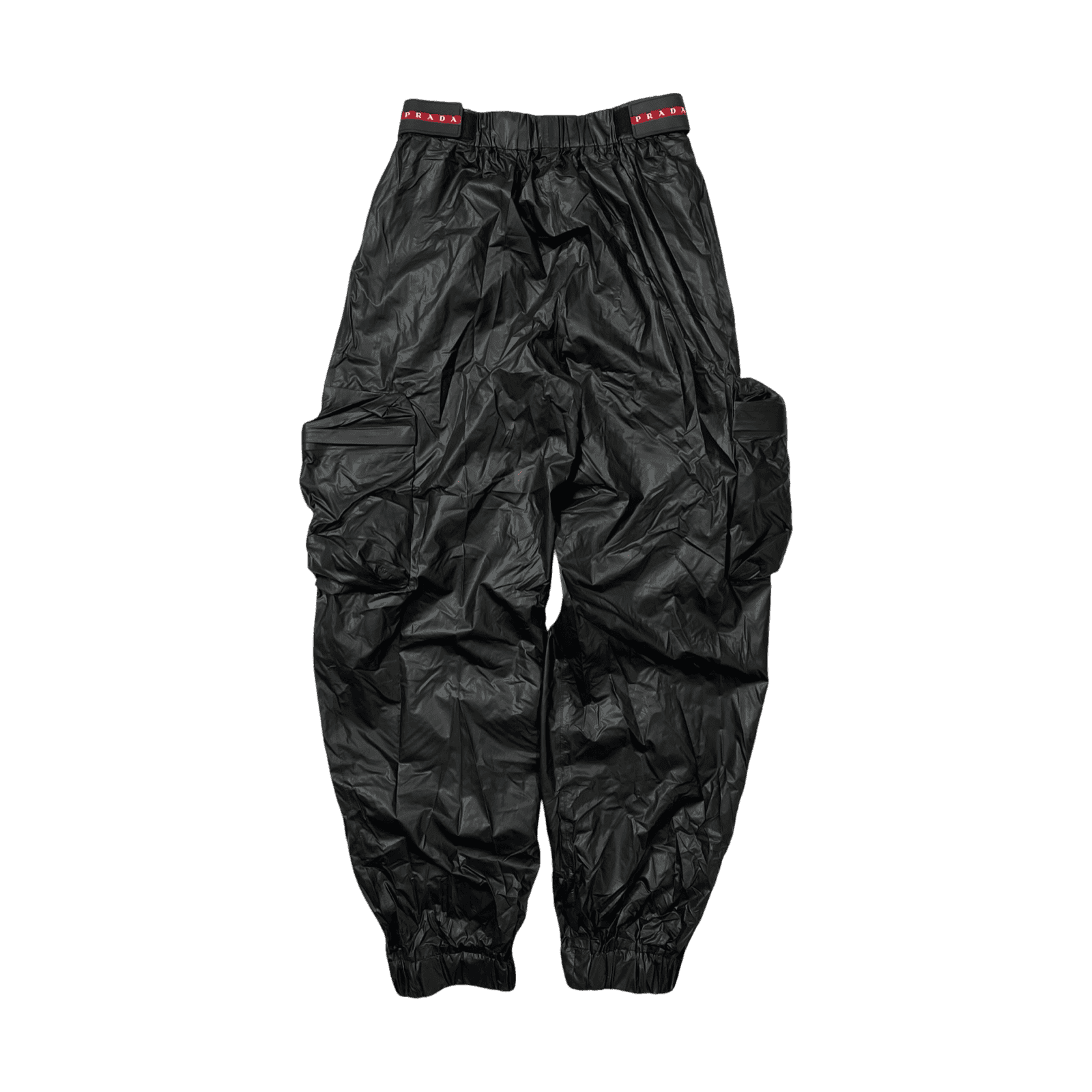 2019 Prada Light Re-Nylon Cargo Pants Black (USED)