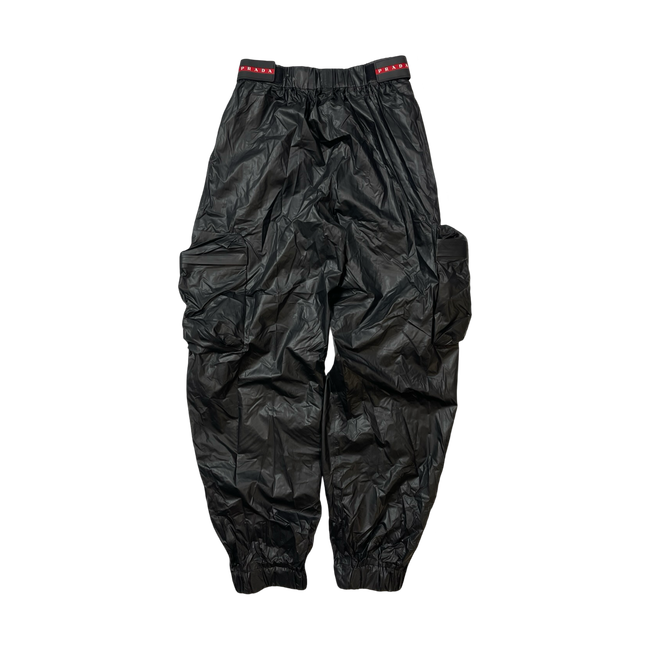 2019 Prada Light Re-Nylon Cargo Pants Black (USED)