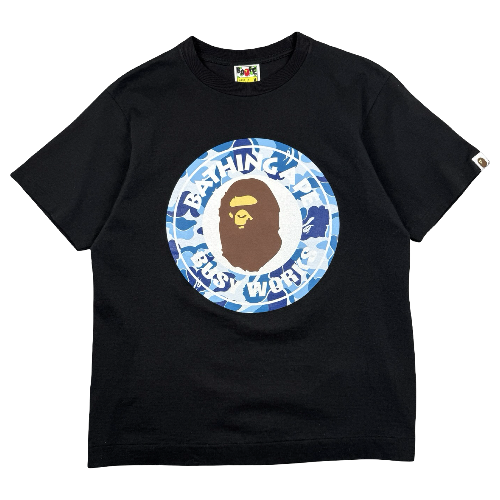 BAPE ABC Camo Busy Work Tee Black/Blue (USED)