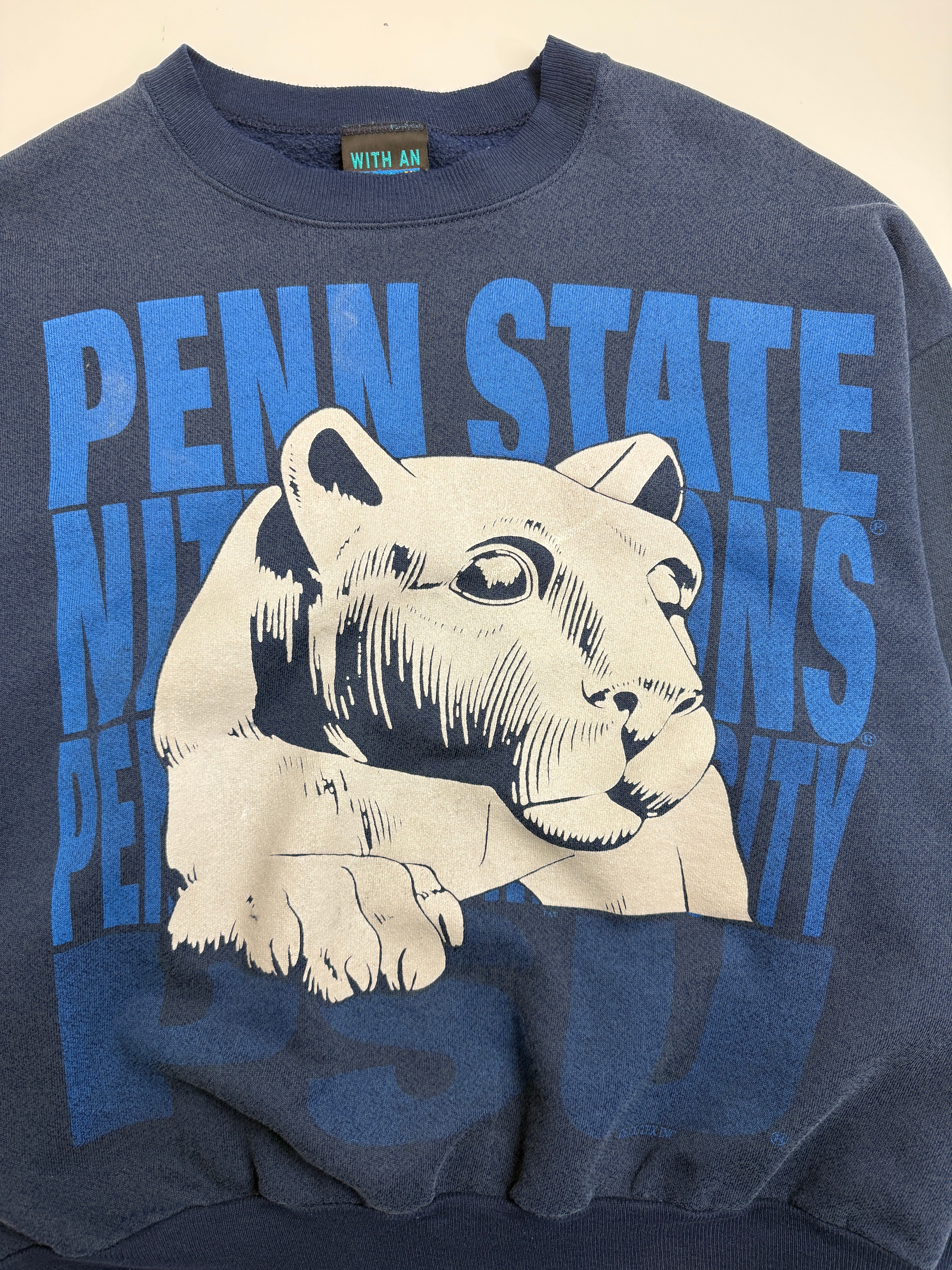 Vintage 1990s Penn State Nittany Lions Sweatshirt Navy