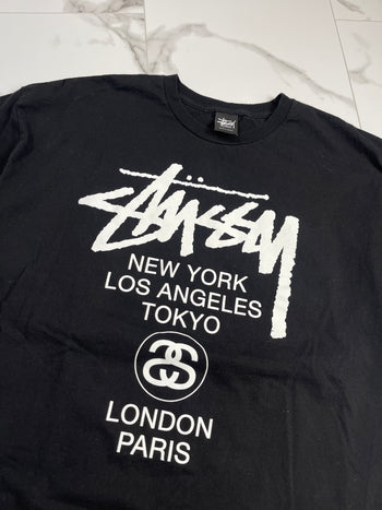 Stussy World Tour Tee Black (USED)