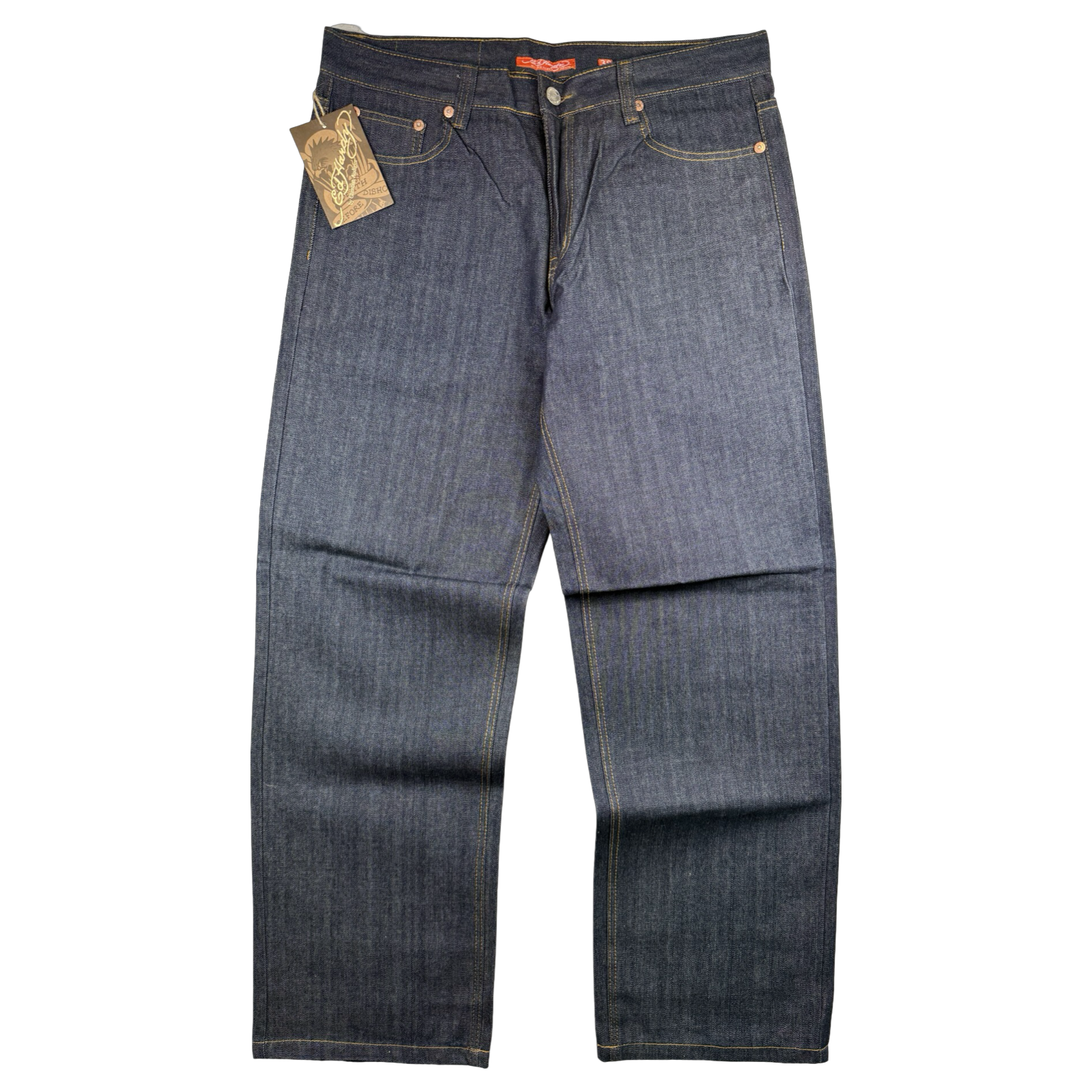 Vintage Y2K Ed Hardy Hannya Mask Embroidery Denim Jeans