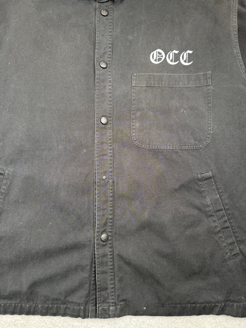 Vintage Orange County Choppers New York Canvas Button Up Black