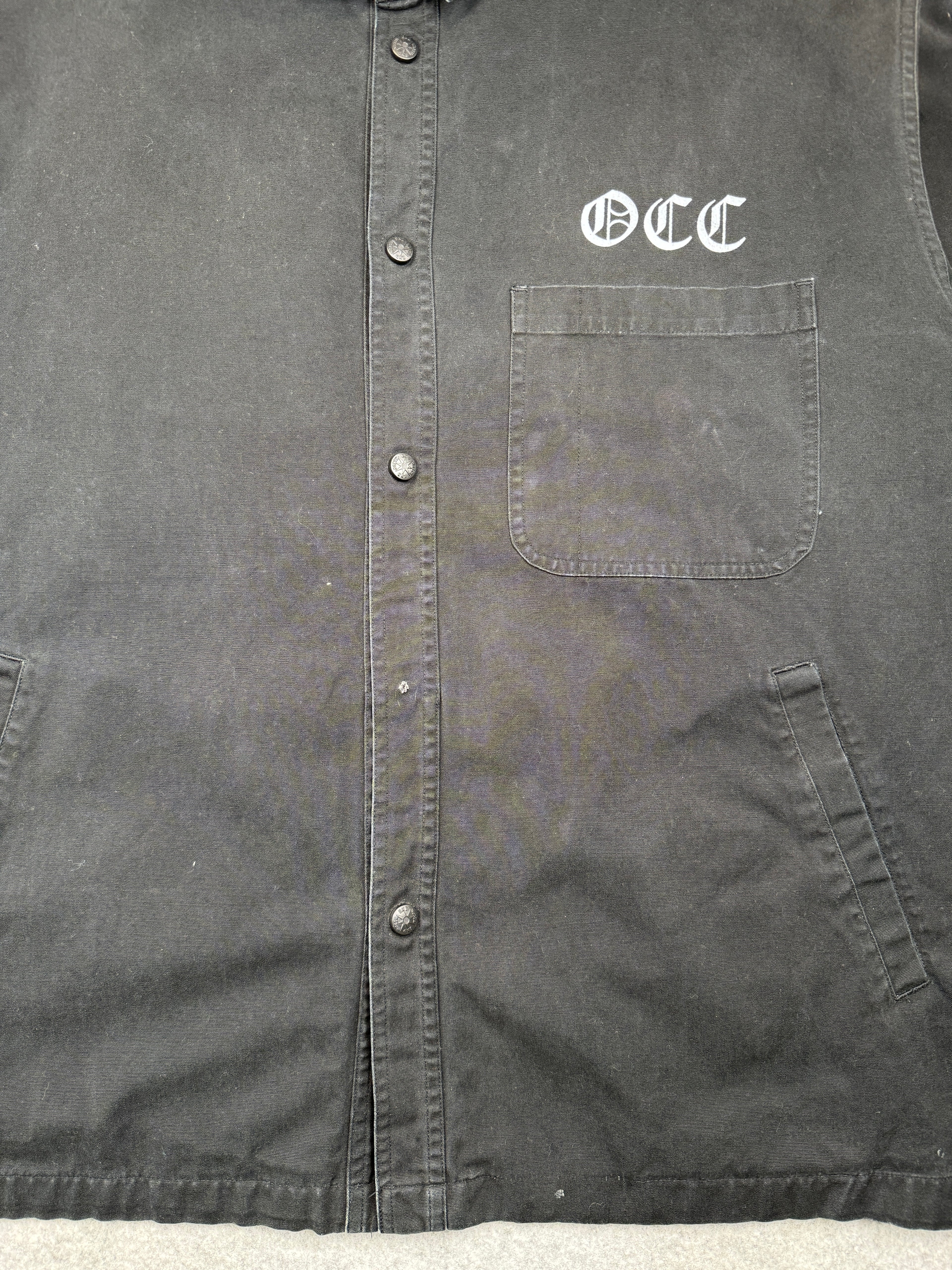 Vintage Orange County Choppers New York Canvas Button Up Black