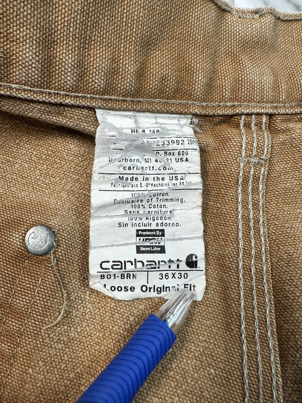 Carhartt Double-Knee Painters Work Pants Beige