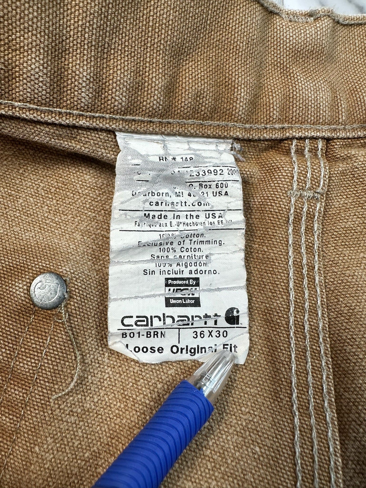 Carhartt Double-Knee Painters Work Pants Beige