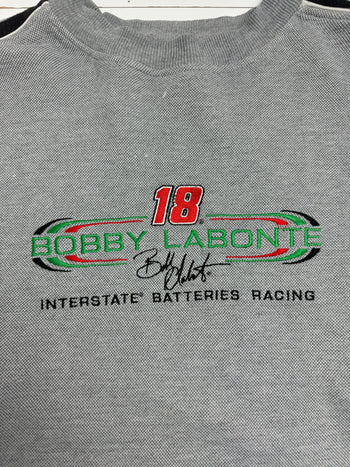 (XL) Vintage Bobby Labonte Nascar Relaxed Sweatshirt Grey