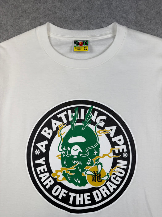 BAPE Year Of The Dragon Tee White (USED) | Vitnage Clothing Store Canada
