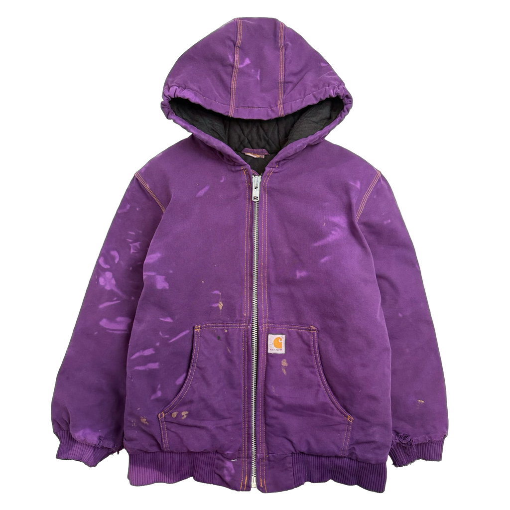 Vintage Carhartt Hooded Active Work Jacket Purple