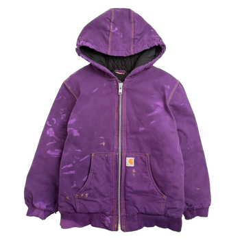 Vintage Carhartt Hooded Active Work Jacket Purple
