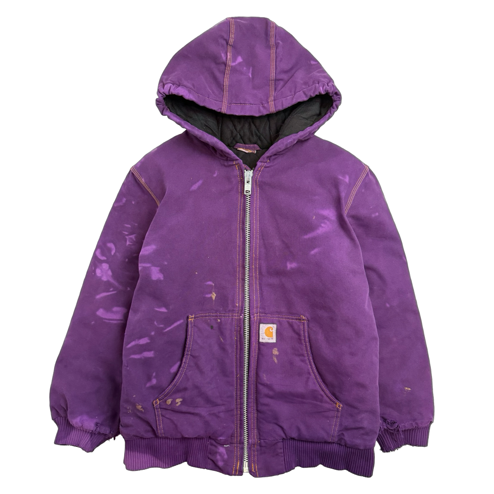Vintage Carhartt Hooded Active Work Jacket Purple