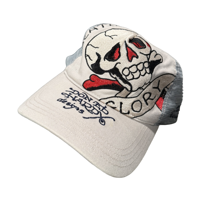 Vintage Y2K Ed Hardy Death Or Glory Skull Hat | Vitnage Clothing Store Canada