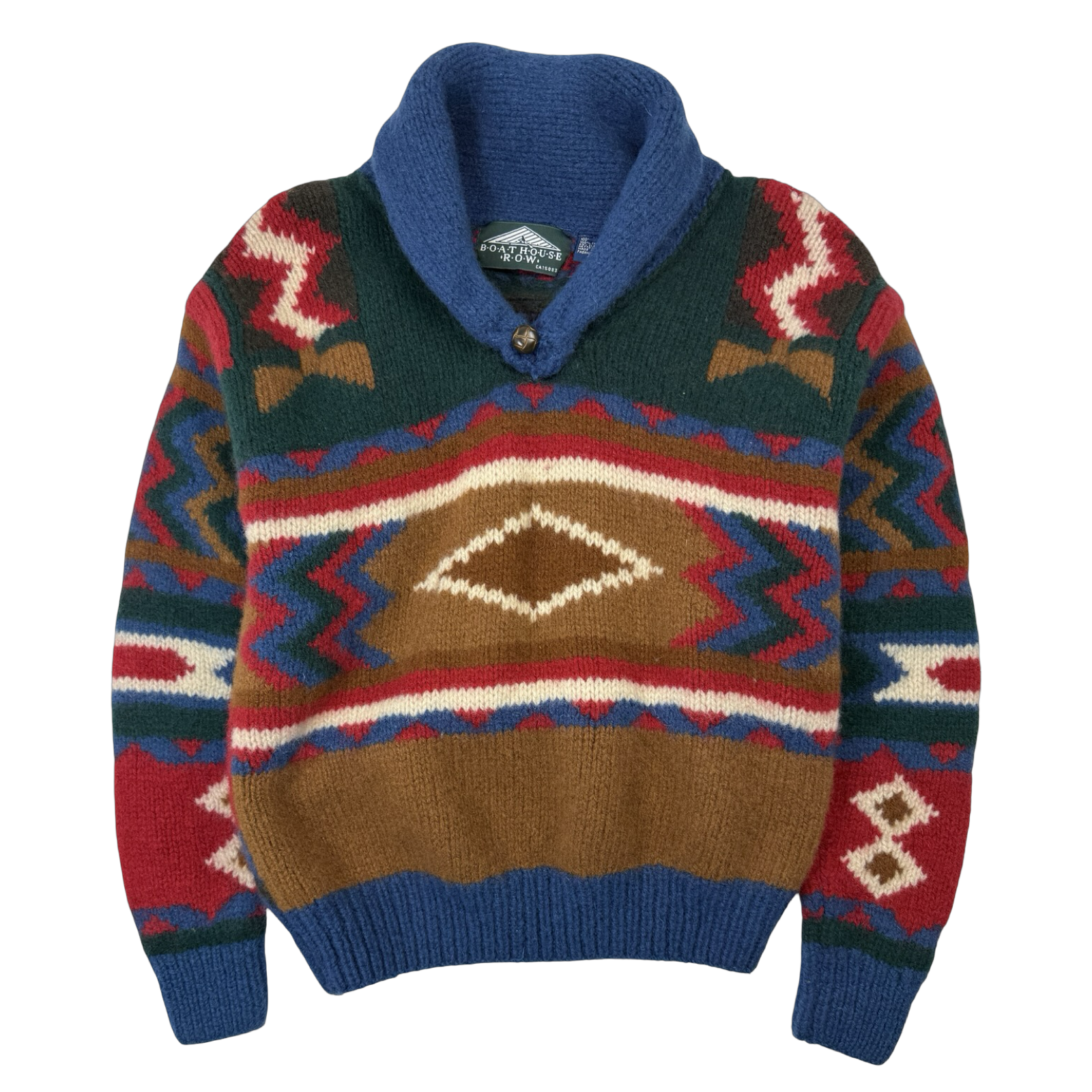 Vintage Boathouse Row Wool Aztec Pullover Knit