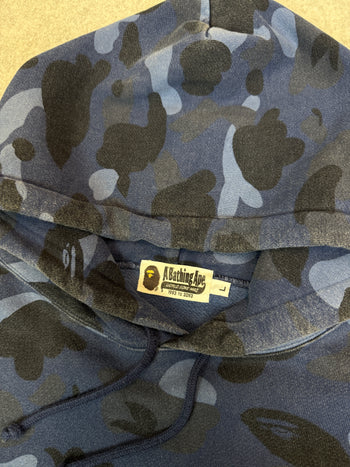 BAPE Color Camo Pullover Hoodie Navy (USED)