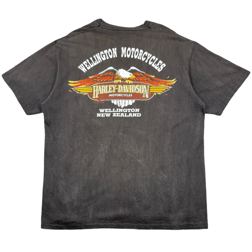 Vintage Harley Davidson New Zealand Kiwi Tee Black | Vintage Clothing Store Canada