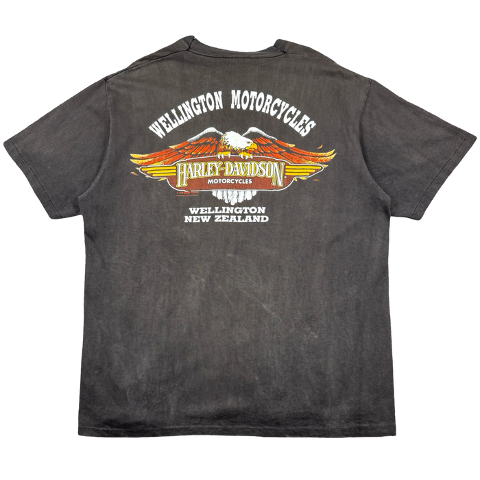 Vintage Harley Davidson New Zealand Kiwi Tee Black | Vitnage Clothing Store Canada