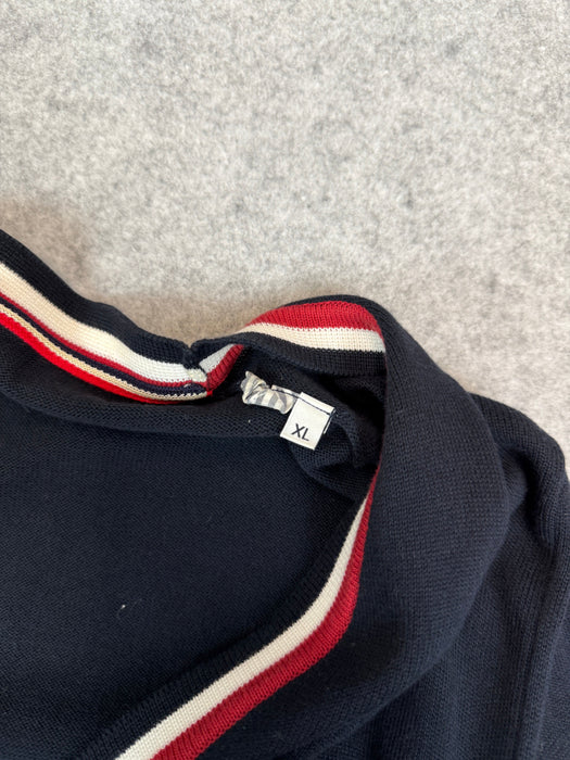 Moncler Gamme Bleu Striped Cardigan Dark Blue (USED) | Vitnage Clothing Store Canada