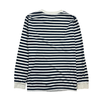 OVO Striped L/S Tee White/Navy (USED)