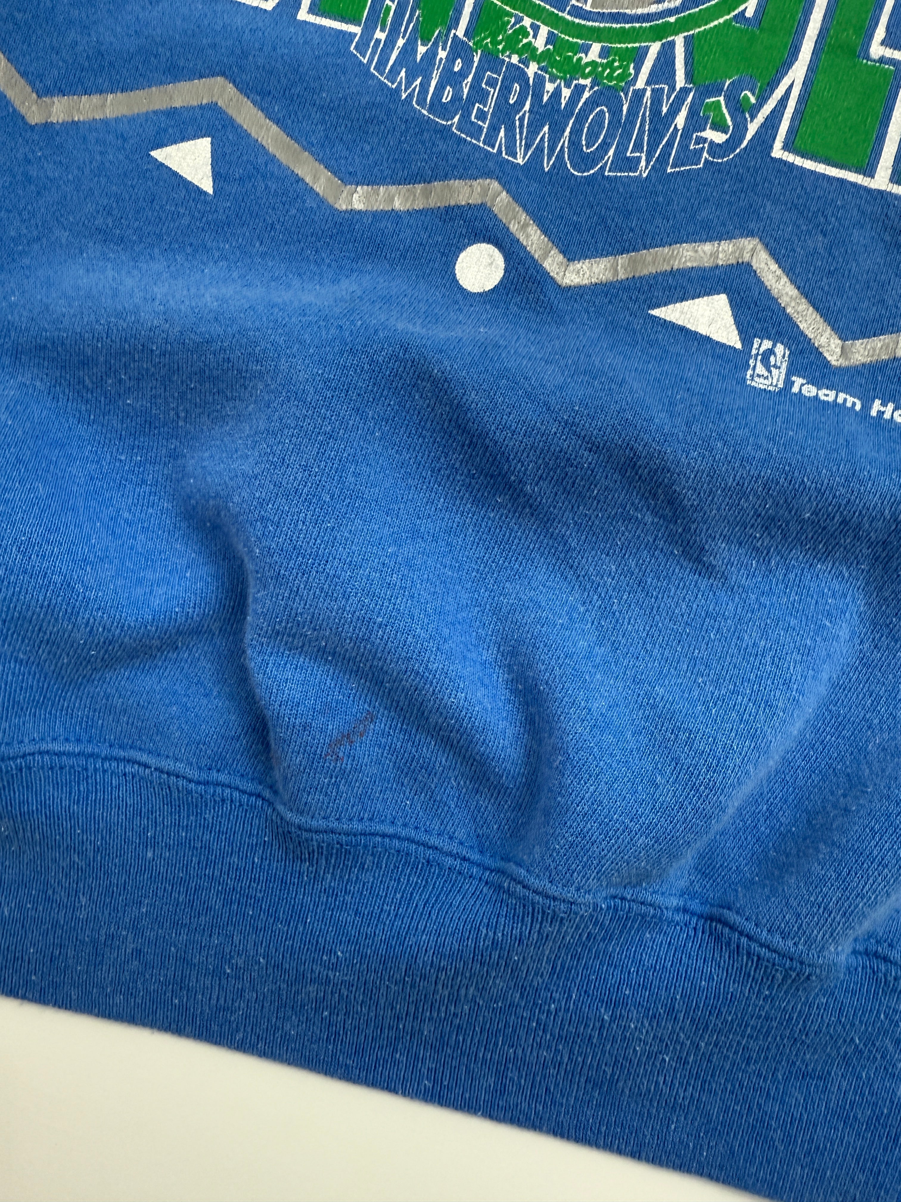 Vintage 1990's Minnesota Timberwolves Sweatshirt Blue