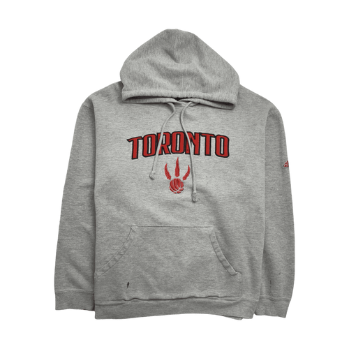 (XL) Adidas Toronto Raptors Hoodie Grey | Vintage Clothing Store Canada