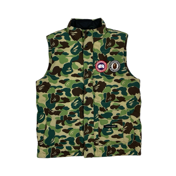 BAPE x Canada Goose Freestyle Vest Green (USED)